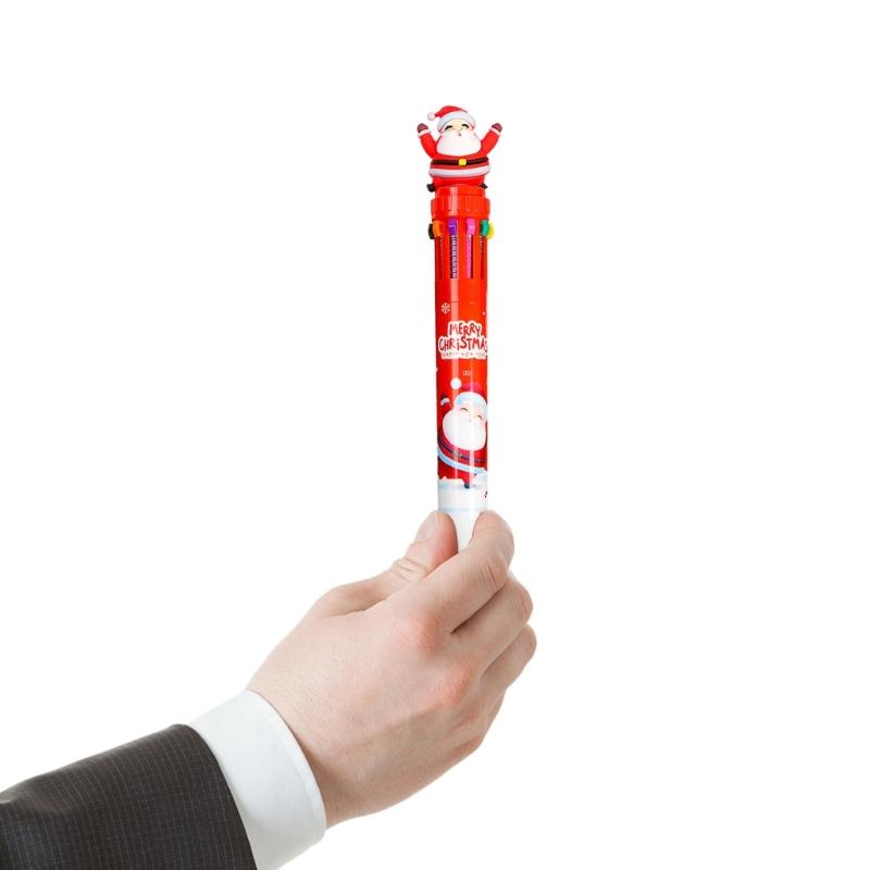 Christmas Pen Retractable Ballpoint Pen Christmas Party Favor Supplies for Kid Student Calss Reward