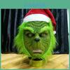 Máscara do Grinch Monstro Rascal Verde Com Chapéu de Natal Para Diversão de Cosplay de Adulto
