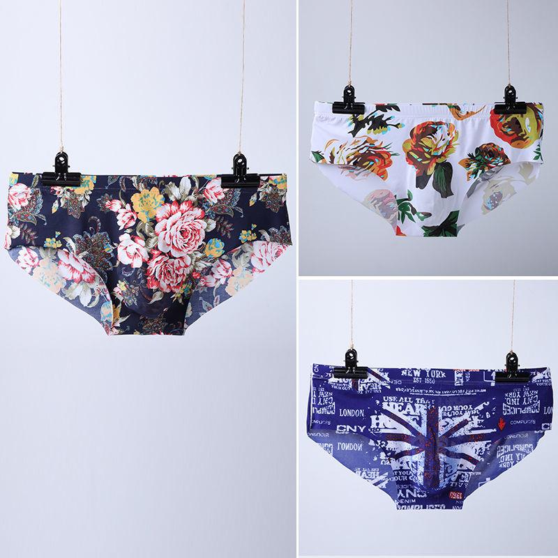 

Мужское нижнее белье 3D Vision, нижнее белье из ледяного шелка, летние прозрачные ультратонкие дышащие бесшовные шорты, модное индивидуальное нижнее белье, 3 упаковки XXL