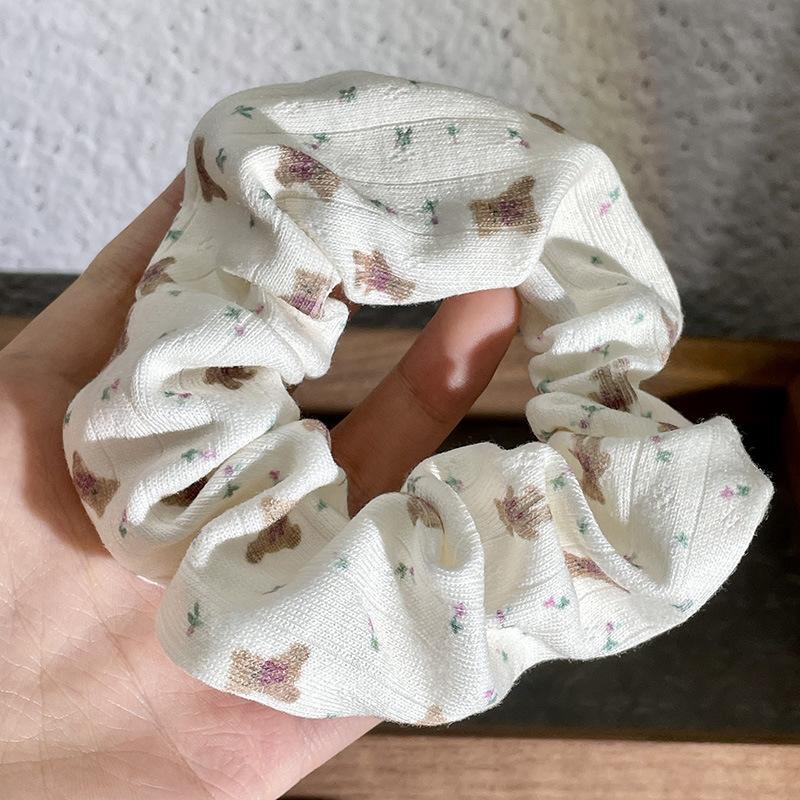 

Повязка на голову с мишкой, мультяшная, милая, кольцо-кишка, вязаная повязка на голову, аксессуары для волос для бокового хвостика, резинка для волос