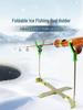 Foldable Ice Fishing Rod Holder - Portable Rod Rest & Rack for Winter Fishing
