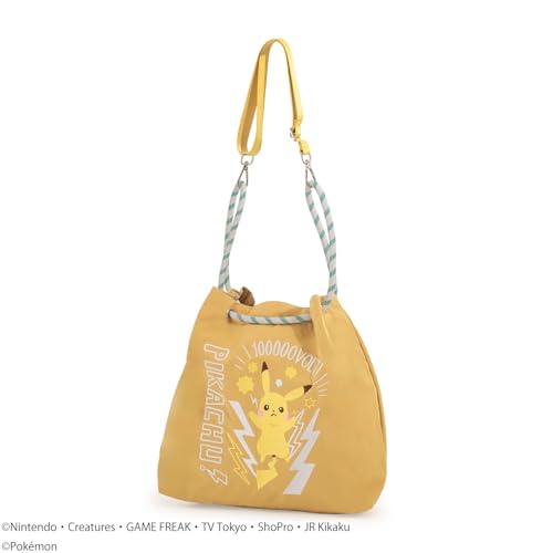 Pokémon Tote Bag, 2-Way Tote Bag for Kids, CPKD5801, Yellow