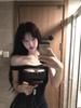 Pure Desire One-Shoulder Black Rivet Dress - Slimming Bodycon Style for Women