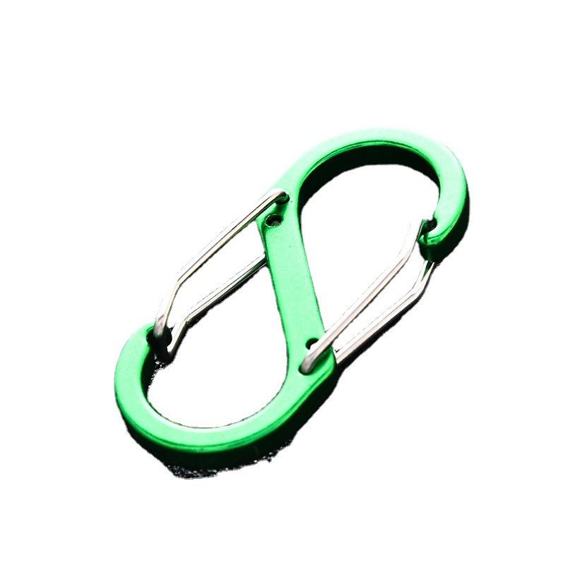 2pcs S Shape Carabiner Aluminum Alloy 8 Figure Clip for Outdoor Water Bottle Keychain Hooks hiking Fishing Hooks