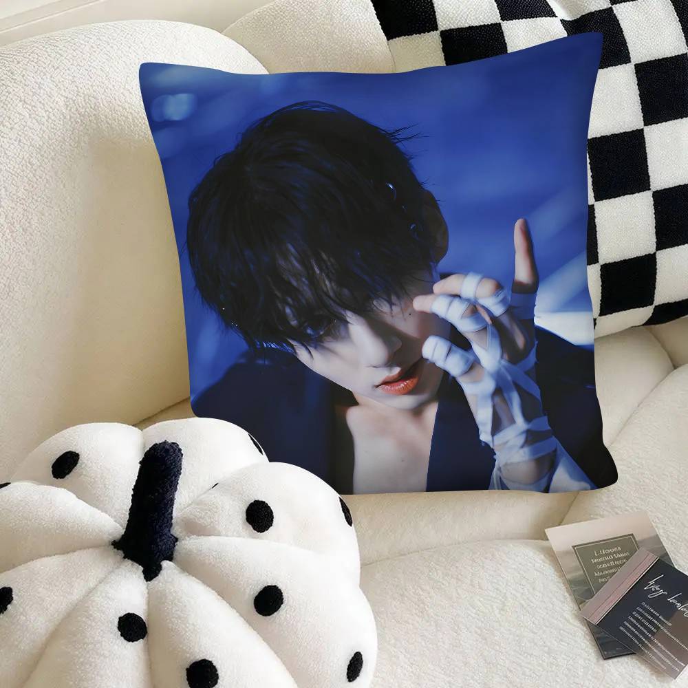 Junhui Wen Kpop Pillow Case Square Pillow Bedroom Sofa Leisure Comfort Cushion Car Home Decoration