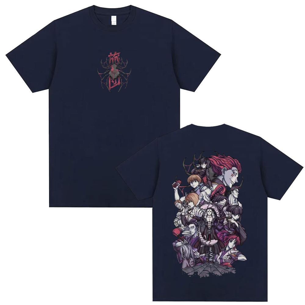 Anime Hunter X Hunter Phantom Troupe Spider Graphic Tshirt Men Women Casual Cotton Vintage Tshirt Man Fashion Oversized T Shirt