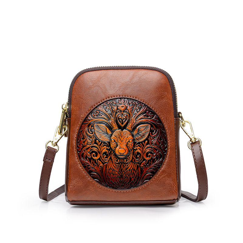 

Маленькая сумка из натуральной кожи женская 2025 новая сумка на плечо из коровьей кожи двухслойная сумка-мессенджер сумка для мобильного телефона повседневный кошелек для монет для мамы