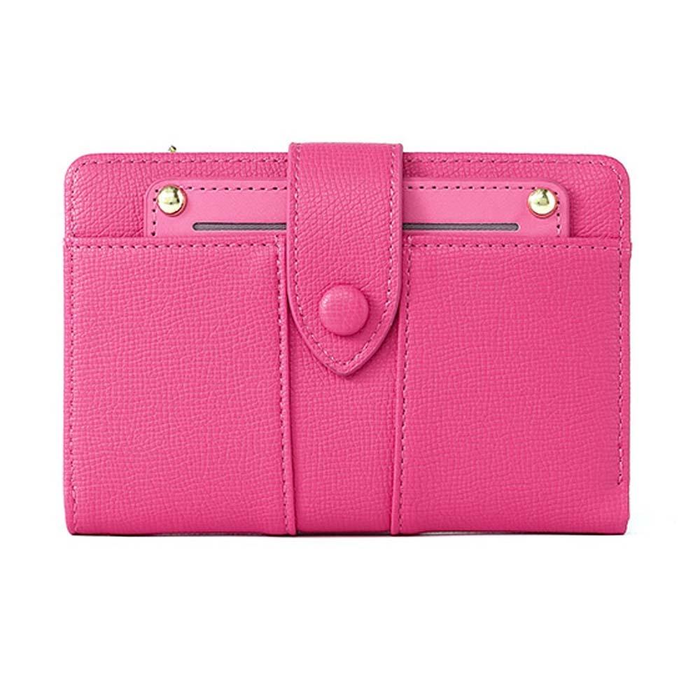 

Multiple Card Women Wallet Snap Button Lady Short PU Purses Storage Bag Solid Color Card Bag Daily розы красного