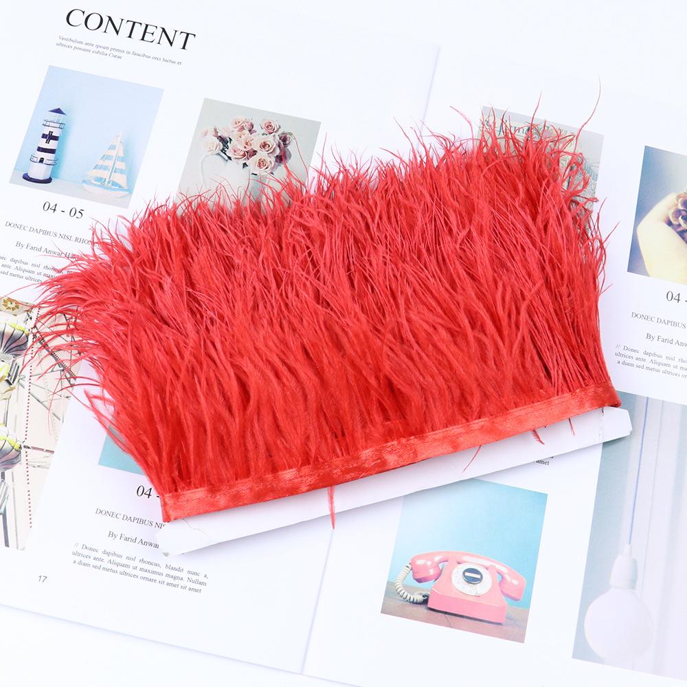 Ostrich Feather Edge 6 -8cm Decorative Wedding Diy Accessories Evening Dress Edge 