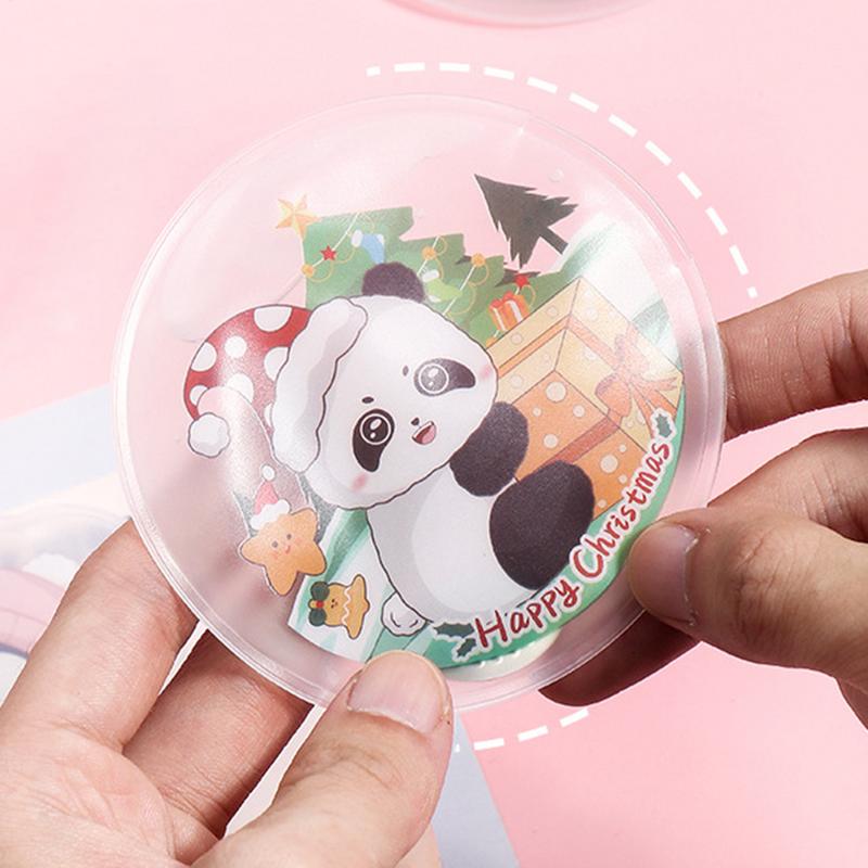 Reusable Pocket Hand Warmers Packs Cute Animal Panda Monkey Pattern Snap Heat Pack Hand Warmers Click Hand Body Foot Warmer