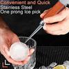 Ice Pick Set of 2-7.24 Inch and 6.8Inch Stainless Steel Ice Crusher with Wood Handle, Japanese Style Ice Chipper Ideal for Bars and Home