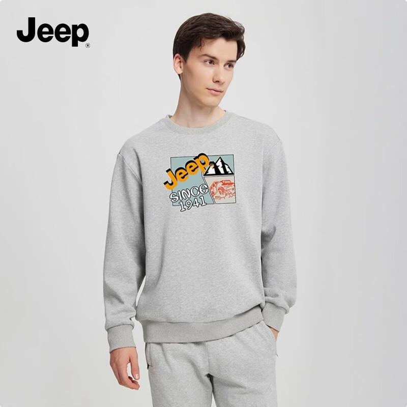 JEEP Unisex Fleece-Lined Crewneck Sweatshirt