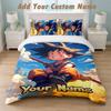 Bedding Set 1 Duvet Cover 2 Pillowcases Dragon Ball Print Soft Bed Linen Bedroom Decor
