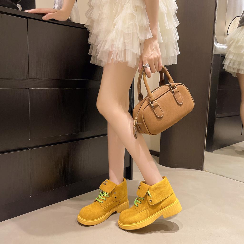 Popular Thick-soled Martin Boots Women's Summer Thin 2025 New British Style Tooling Boots Outdoor Mountaineering Locomotive Short Boots