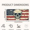 Skull on American Flag Front License Plate Aluminum License Plate Covers Frames Funny Standard Plates Novelty for Decoration License Plate Covers