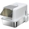 Stainless Steel Cat Litter Box with Removable Lid, Scoop, Filter Bags, for Larger Cats, White