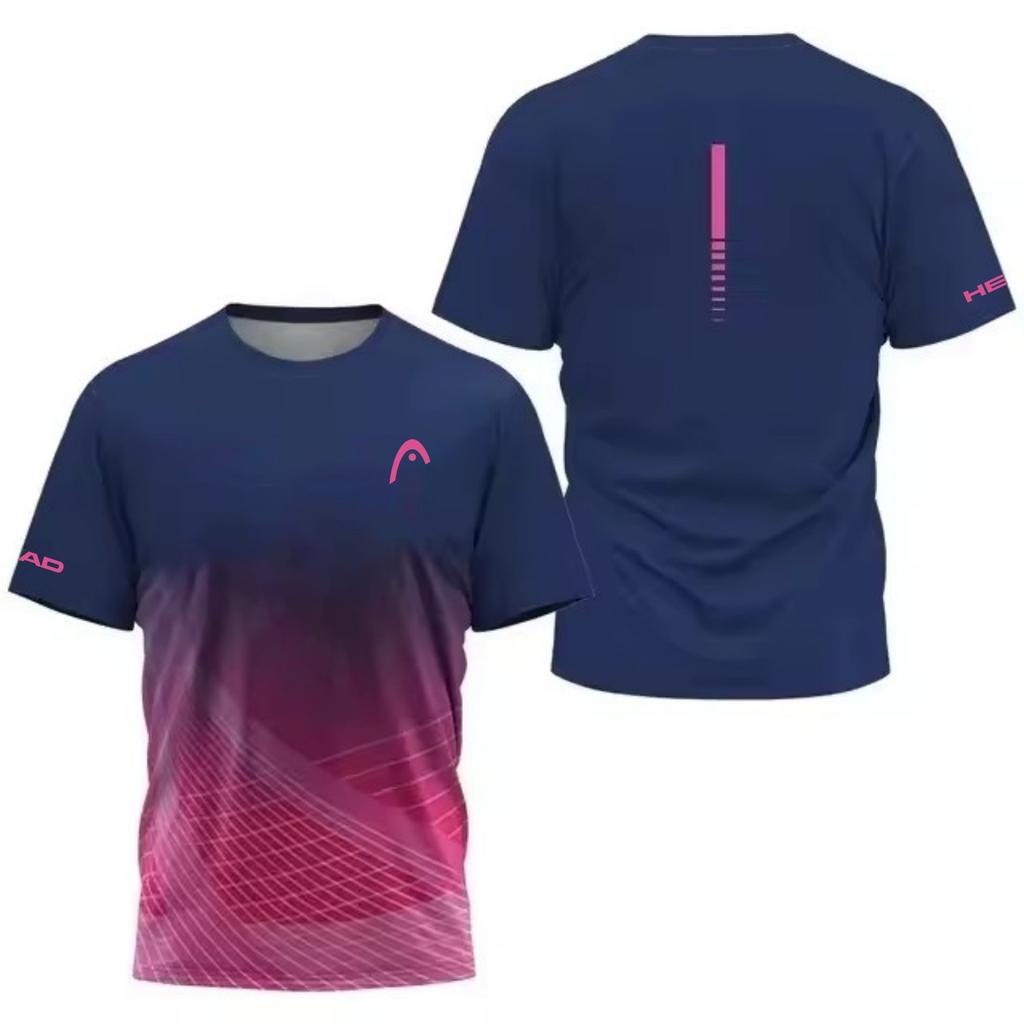 T-shirt da uomo stampata in 3D con freccia, asciugatura rapida, per sport come Tennis, Pickleball, Badminton, Moda di strada, Manica corta