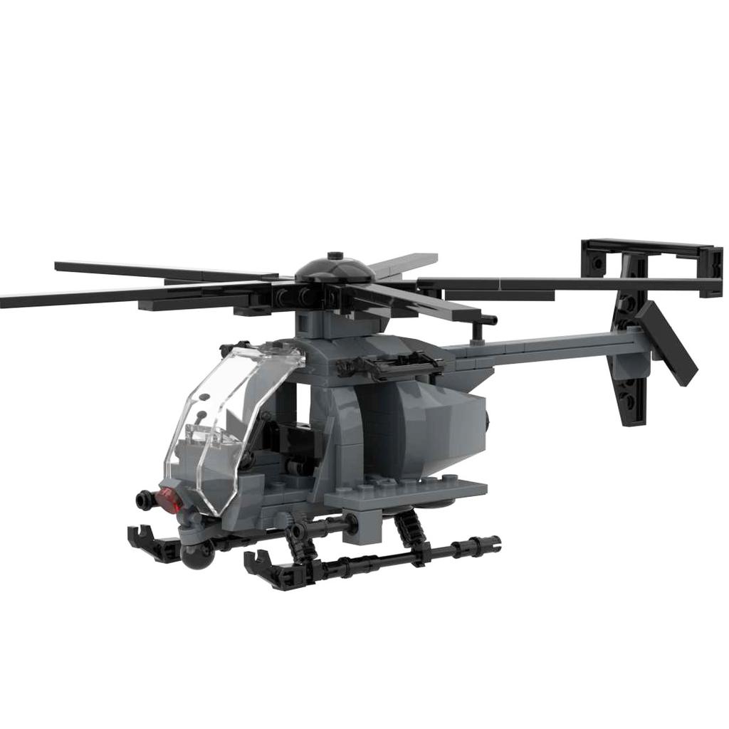 Armed Helicopter UH-1D Huey AH-1G AH-F AH-1Z AH-1W OH-58A OH-58D Little Bird Multipurpose Utility Helicopter Military Block Toy