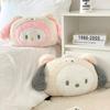 Non-Toxic Sanrio My Melody Pochacco Turn Into White Bear Plush Toy Comfortable Stuffed Anime Pillow Blanket Back Cushion Xmas Gifts