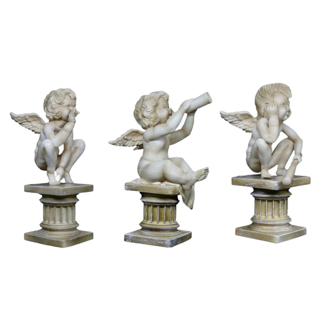Scultura di Cherubino Regalo Festa Cucina Natale Club Bar Statua Angelo Statuetta