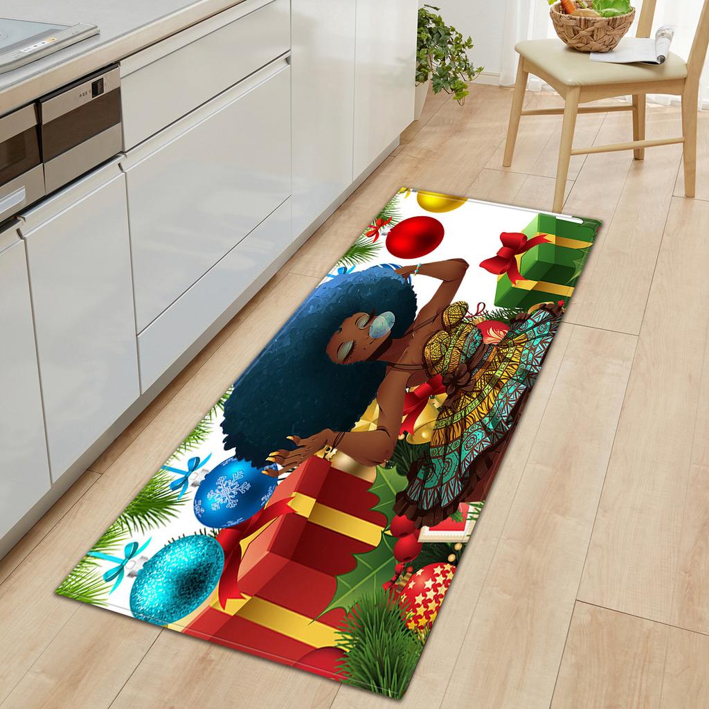 African Women'S Theme Carpet Long Floor Mat Doormat