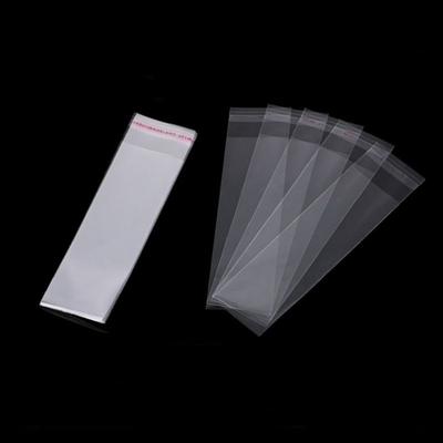 200pcs Resealable Self Adhesive Bag Transparent Long Sealed Plastic Cookie Bag  Gift Packaging