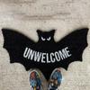 Halloween Bat Rug Halloween Faux Cashmere Carpet Bat Floor Mat Festival Decorative Mat  for Bedroom Living Room Kitchen Balcony