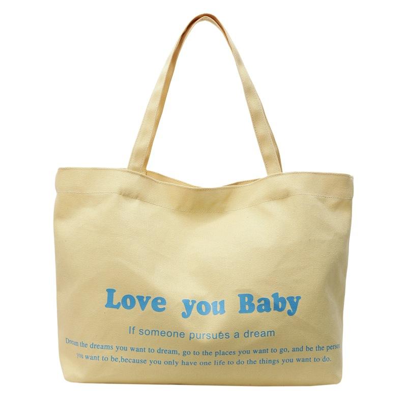 New Student Class Large-capacity Commuting Tote Bag Women's Alphabet Fashion Solid Color Casual Underarm Shoulder Bag