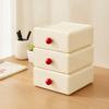 Desktop Storage Box with Drawer Sturdy Desk Organizer Drawers for Vanity
