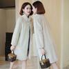Faux Fur Coat, Elegant Thermal Solid Long Sleeve Knee Length Coat for Fall & Winter, Women's Clothing