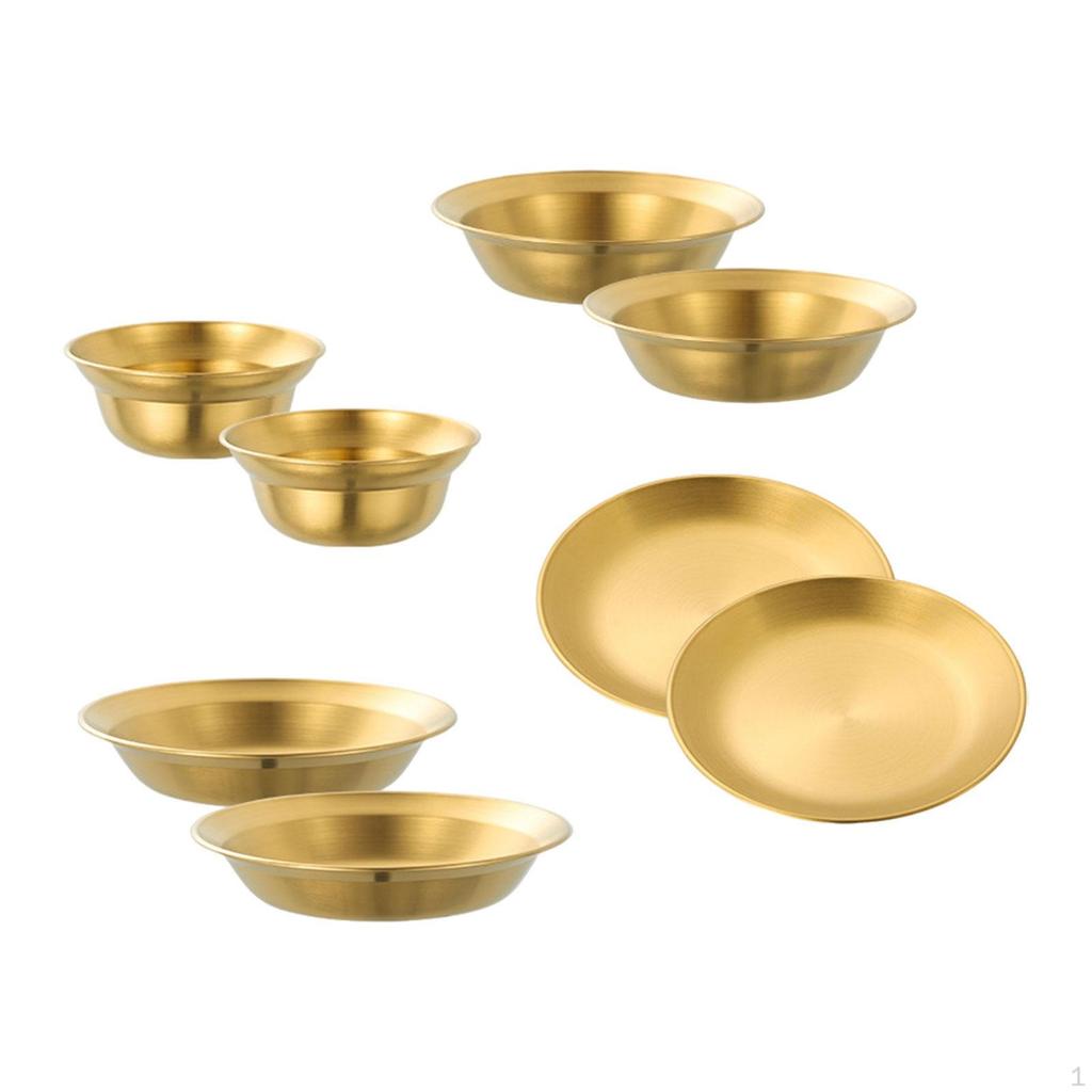 4 Pieces Outdoor Utensils Stainless Steel Plates Bowls Mess Tableware Portable Camping Cutlery