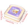 Toast Shaped Portable Lunch Box With Lid Toast Bread Sandwich Box Kitchen Outdoor Picnic Large-Capacity Bento Box