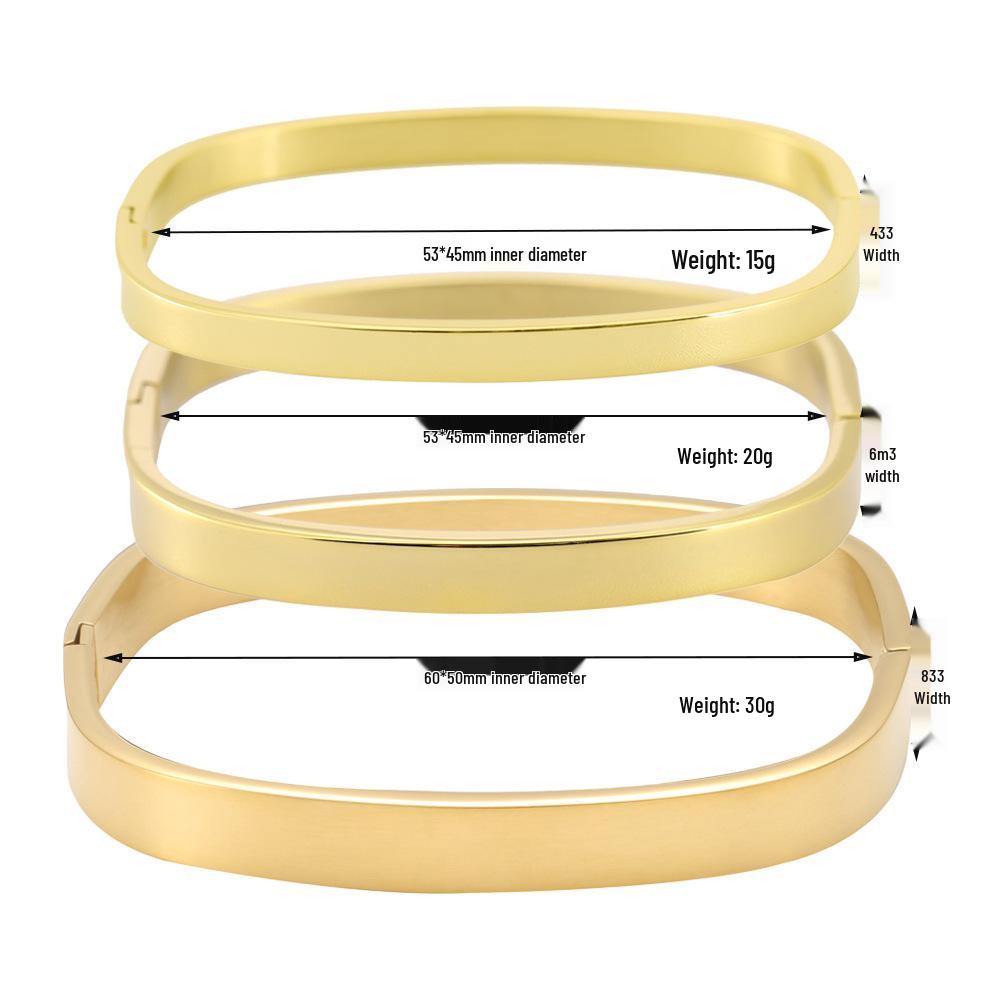 Unisex Armband aus Edelstahl, quadratisch, mit beliebtem europäischem und amerikanischem Design
