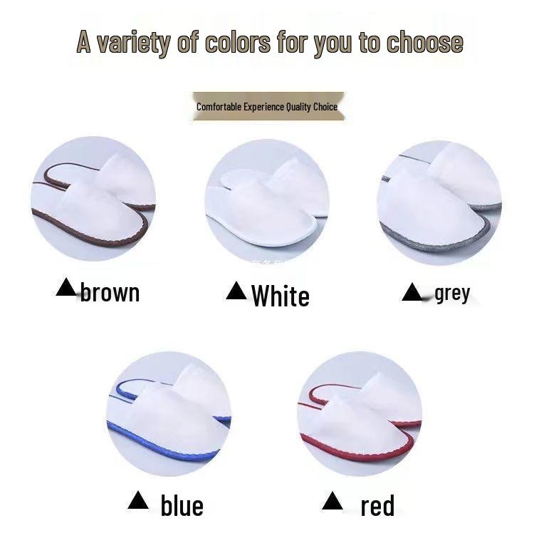 Customizable Gold-Edge Disposable Slippers for Hotels & Travel