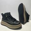 Men's shoes platform casual sports shoes autumn and winter high-top super leather shoes