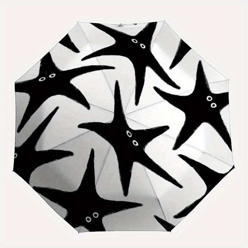 

1pc Starfish Creatures Automatic Open/Close Umbrella with Windproof, Functional Design, 8-Rib Sturdy Canopy