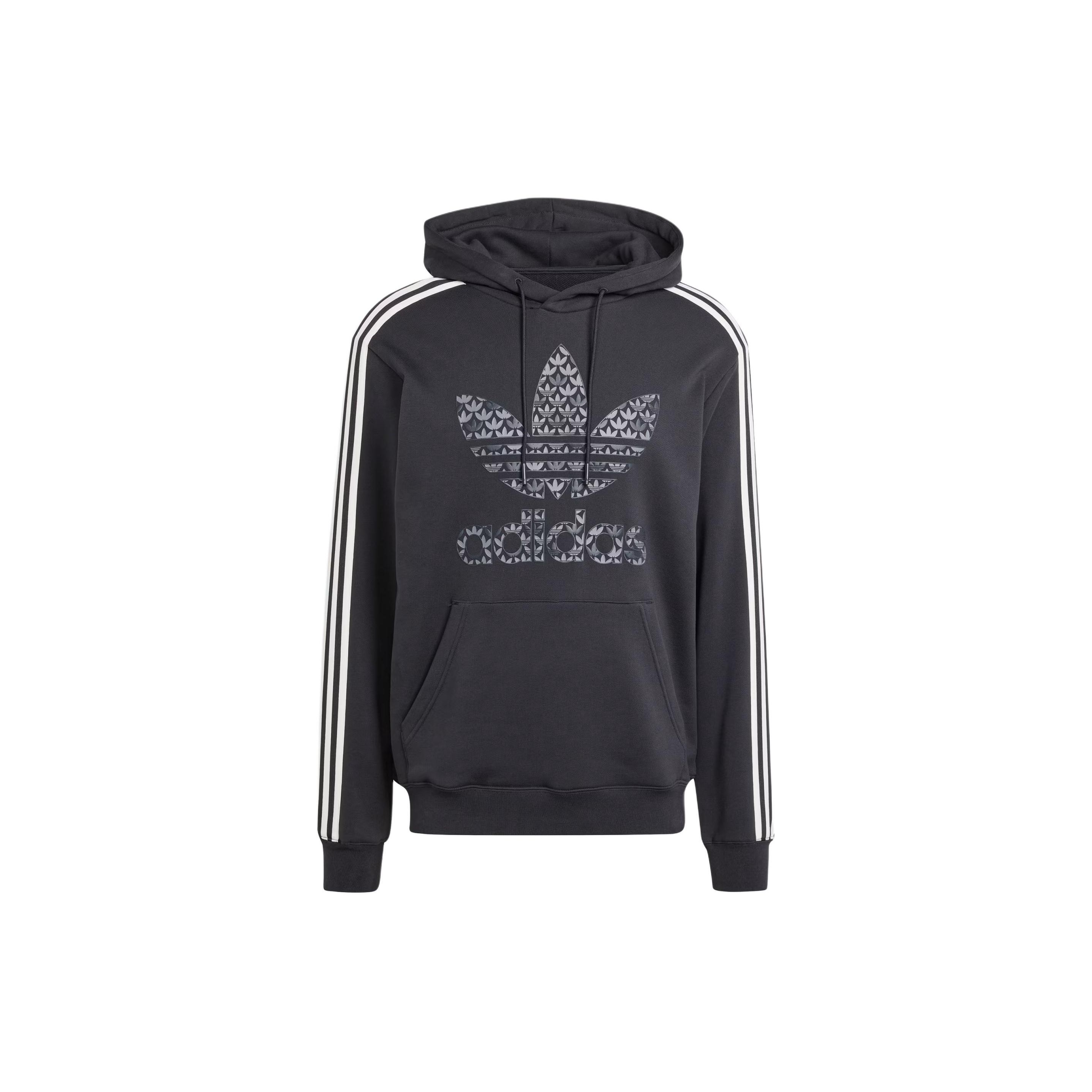 Adidas Originals Mono Hoodie Essential Logo Pullover Sweatshirt Unisex Black IS2933 XL