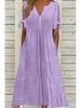 Fashion New Loose Fit Casual Dress High Waisted Embroidered