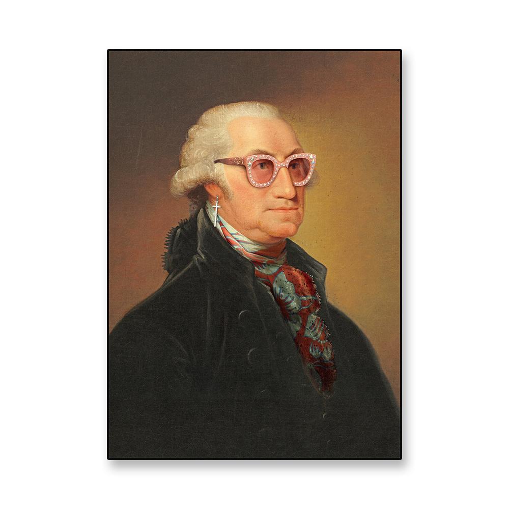 

Смішний плакат Alter Art Vintage Portrait Print Antique Victorian Art Canvas Painting Elton John Graffiti Print Home Decor Room 21x30 No Frame