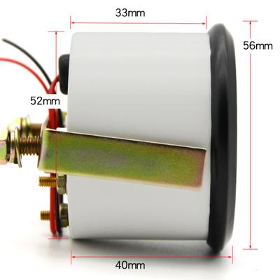 2'' 52mm Fuel Level Gauge, Pointer 12V Car Fuel Tank Meter with LED Backlight Rim Automotive Gauges