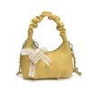 Pu Bag For Women With Wrinkled Design And Chain Strap For Daily Use