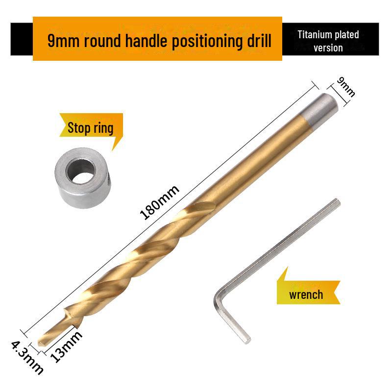 9mm HSS Woodworking Step Drill Bit for Oblique Holes, 9.5mm Hex Shank