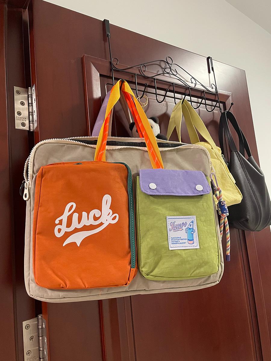 

2025 Новая Портативная Сумка-Тоут Большой Вместимости для Поездок на Работу, Контрастного Цвета, Через Плечо, Кроссбоди, Сумка для Хранения Ноутбука, Планшета