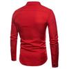Chemise homme couleur unie simple boutonnage coupe slim double patte de boutonnage printemps t-shirt pour un usage quotidien