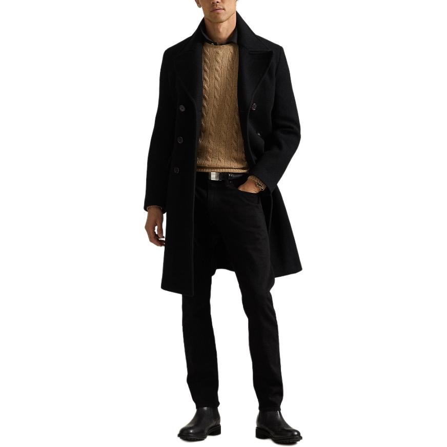 Polo Ralph Lauren New Year Collection Pony Embroidered Solid Color Wool Cashmere Blend Cable Knit Crew Neck Sweater Men Sweater MNPOSWE16822121-200