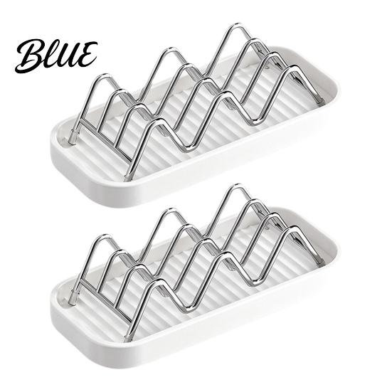 Sponge Holder for Sink 3-Compartment Soap Storage Rack, Stainless Steel with Removable Drying Rack Water Tray, Hollow Tilt Design Organizer