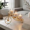Simple Candle Stand Bicycle Shape Holder, Nordic Style Candlestick, Metal Holder Durable Candlestick for Scented Candles Tealights, Romantic