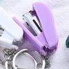 Mini Keychain Staplers Creativity Cute Lightweight Mini Stapler with Keychain for Student Writers