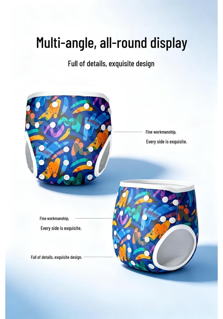 Infant Swimsuit for 1-3 Years: Ice Silk, Breathable, High-Elastic, Skin-Friendly, Leak-Proof Water Play Pants