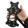 2lots Secure Foot Tractions Crampons Ice Grippers Shoe Spikes Winter Ice Claws for Hiking Walking Climbing Fishing